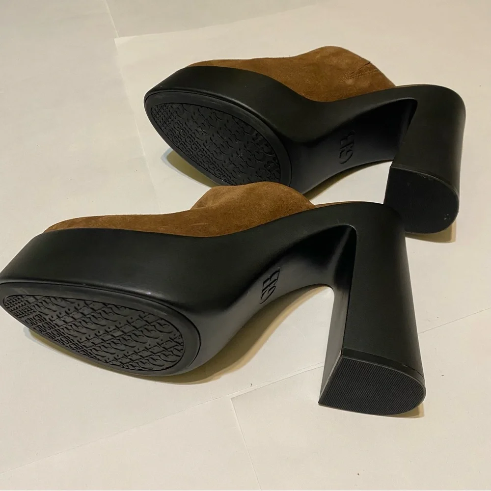 NWOT! Gianni Bini Sued Platform Clog Mules size 8M - Picture 7 of 12